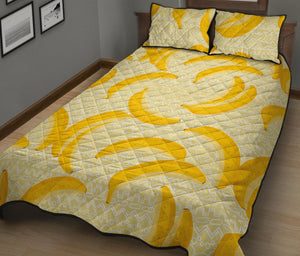 Banana Pattern Tribel Background Quilt Bed Set