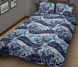 Whale Starfish Pattern Quilt Bed Set