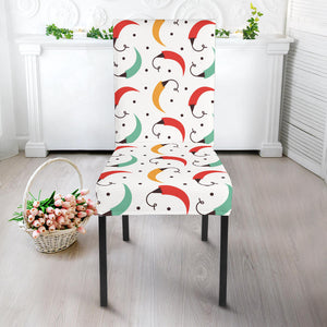 Red Green Yellow Chili Pattern Dining Chair Slipcover