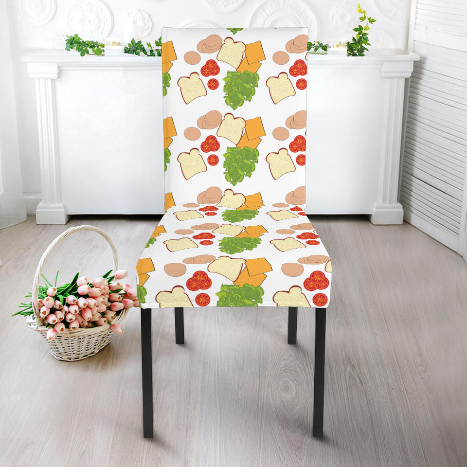 Sandwich Pattern Print Design 02 Dining Chair Slipcover