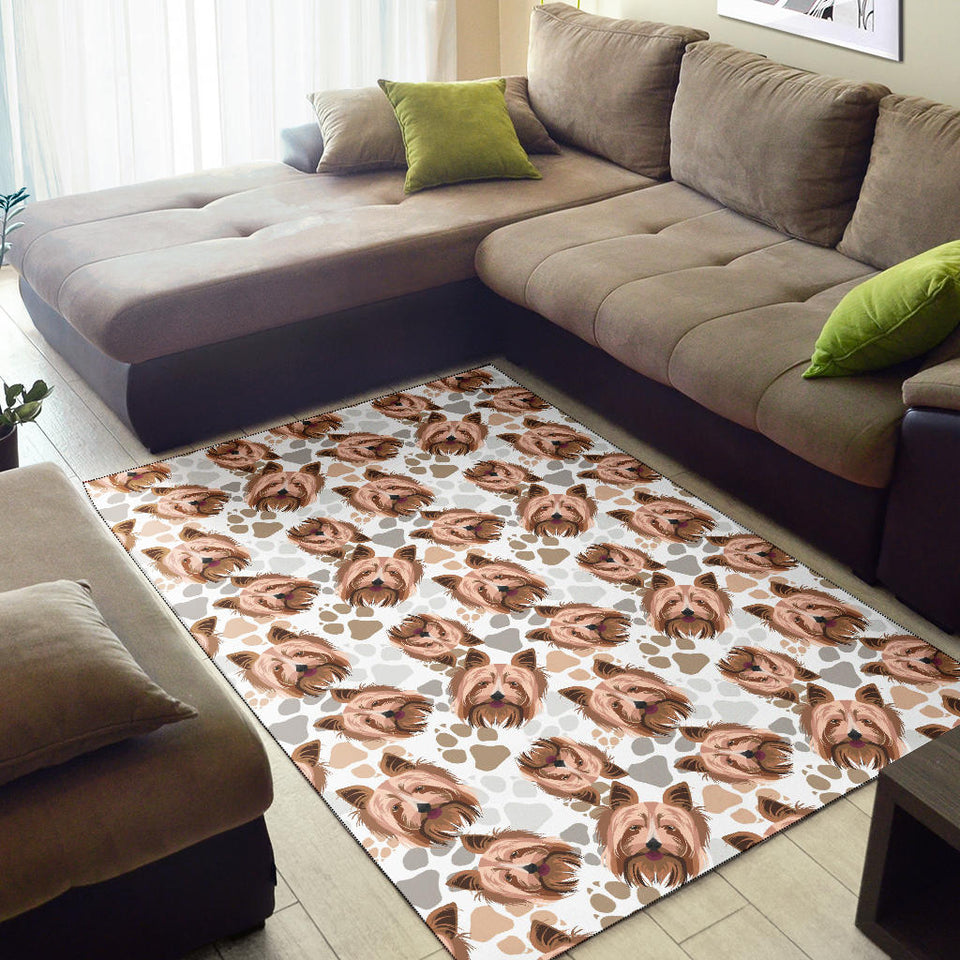 Yorkshire Terrier Pattern Print Design 04 Area Rug