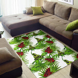 Green Red Frog Pattern Area Rug