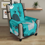Green Cactus Pattern Chair Cover Protector