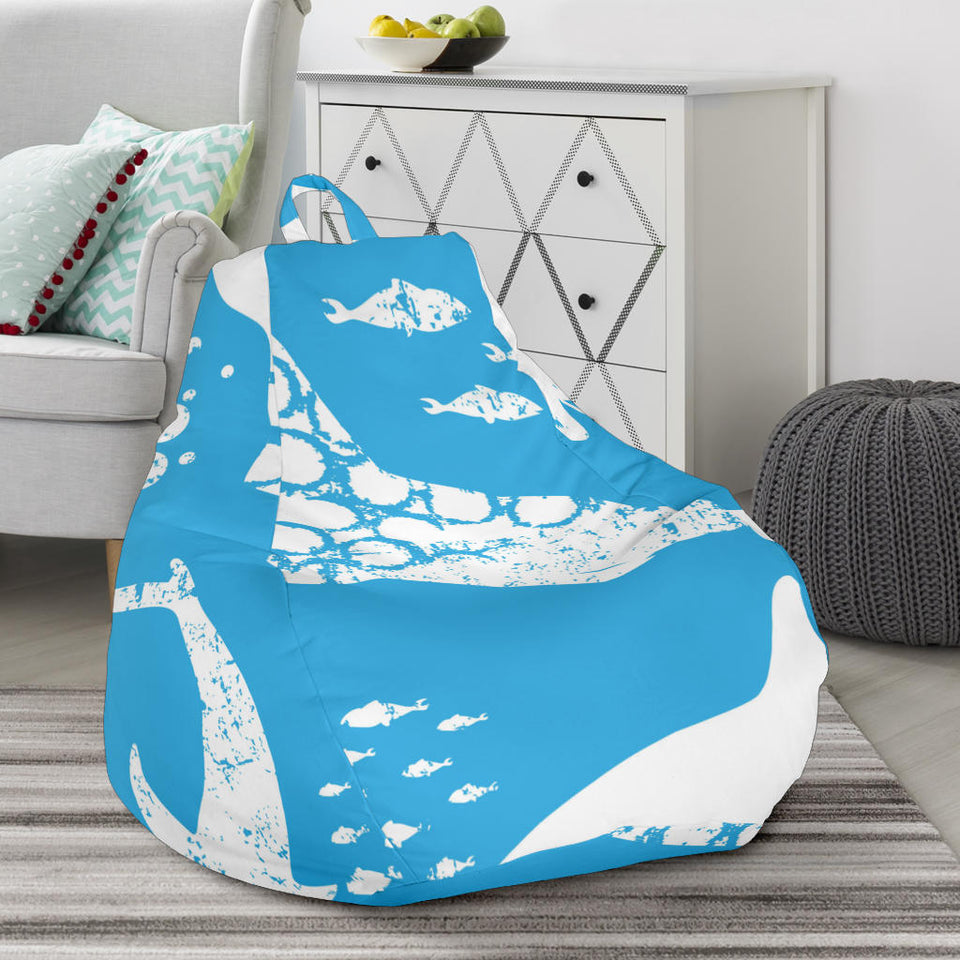 Shark Pattern Blue Theme Bean Bag Cover