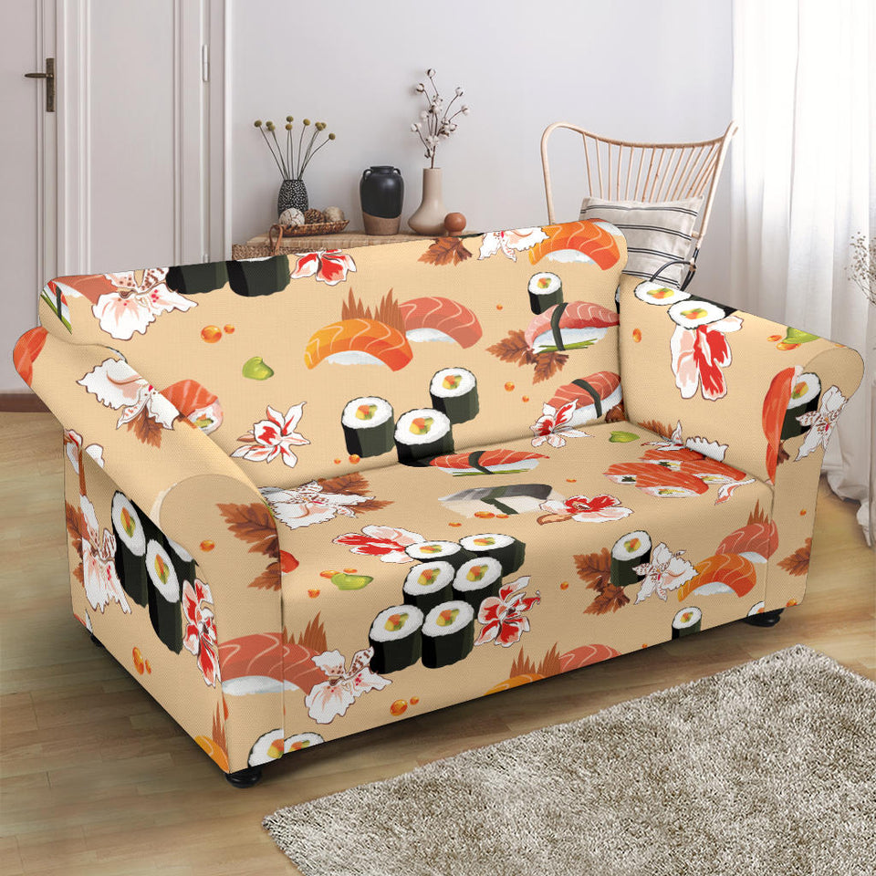 Sushi Pattern Loveseat Couch Slipcover