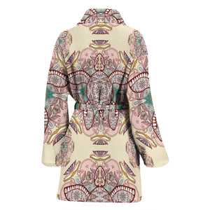 Sea Turtle Tribal Pattern Women Bathrobe