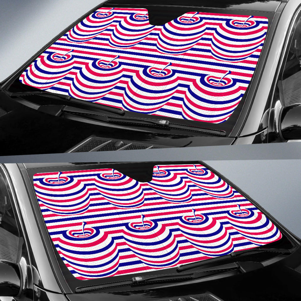 Apple USA Pattern Car Sun Shade