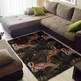 Flamingo Pattern Background Area Rug