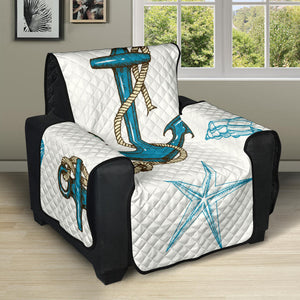 Anchor Shell Starfish Pattern Recliner Cover Protector