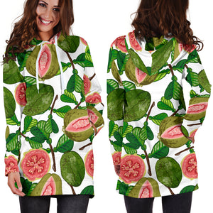 Guava Leaves Pattern Women Hoodie Dress