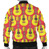 Classic Guitar Theme Pattern Men Bomber Jacket