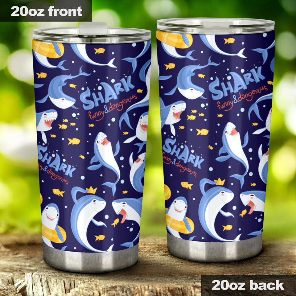 Shark Funny Pattern Tumbler