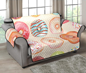 Donut Pattern Loveseat Couch Cover Protector