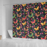 Butterfly Flower Pattern Shower Curtain Fulfilled In US