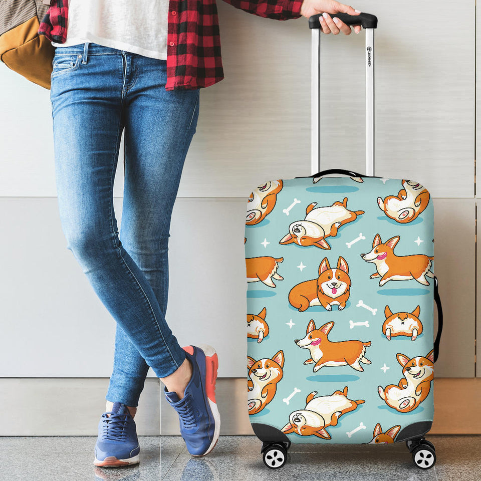 Cute Corgi Pattern Luggage Covers