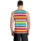 Rainbow Pattern Men Tank Top