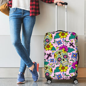 Colorful Suger Skull Pattern Luggage Covers