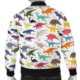 Colorful Dinosaur Pattern Men Bomber Jacket