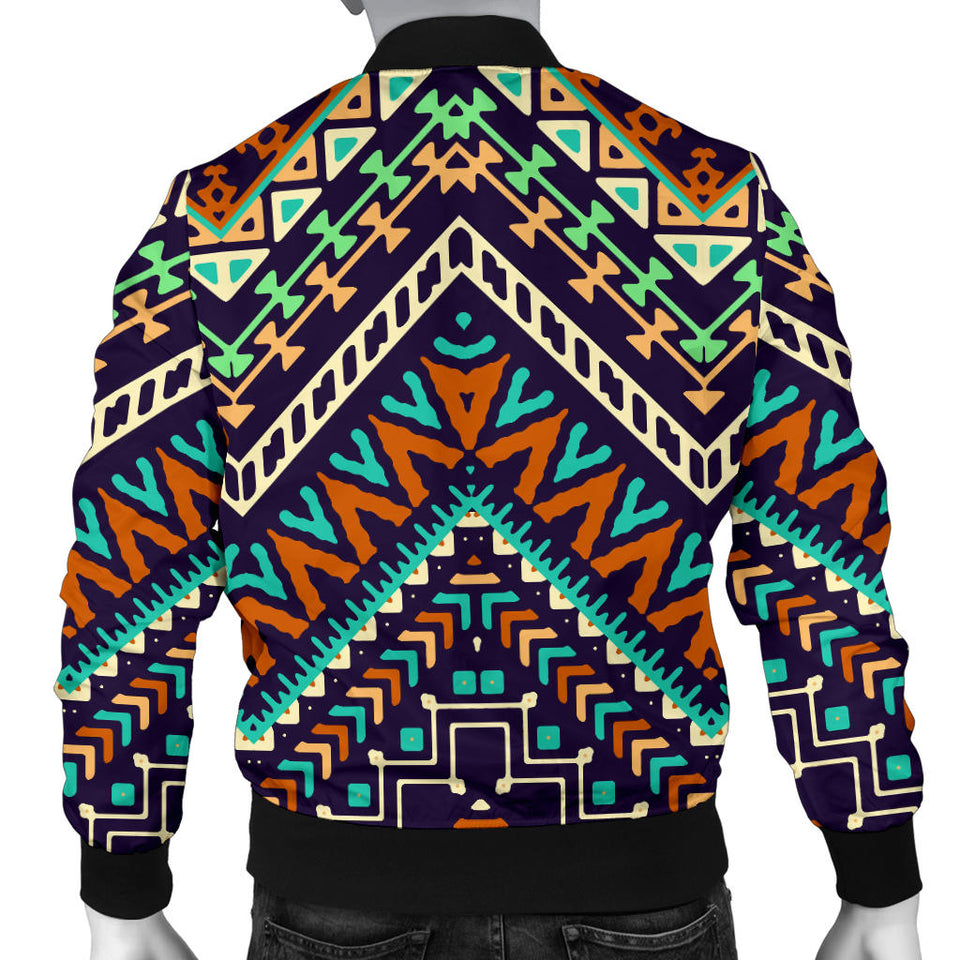 Zigzag African Afro Dashiki Adinkra Kente Men Bomber Jacket