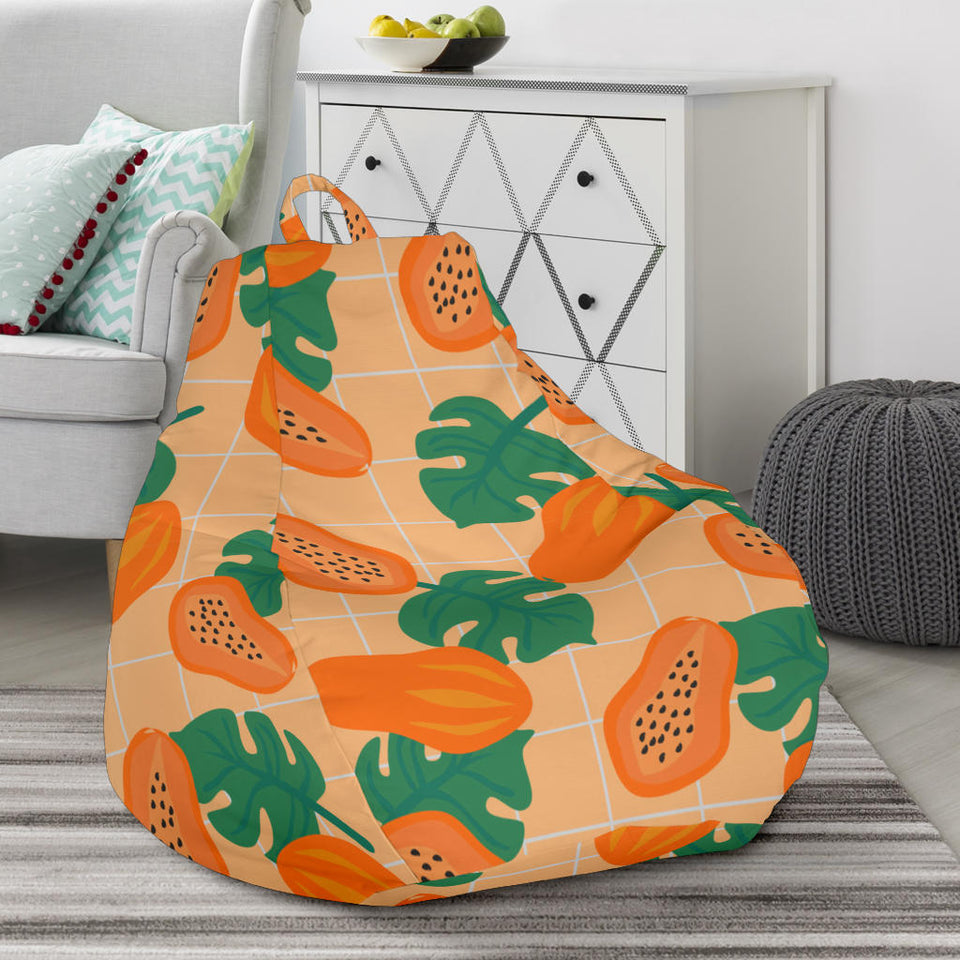 Papaya Leaves Pattern Bean Bag Cover