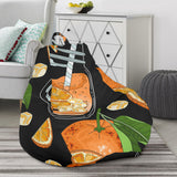 Orange Ice Orance Juice Pattern Bean Bag Cover