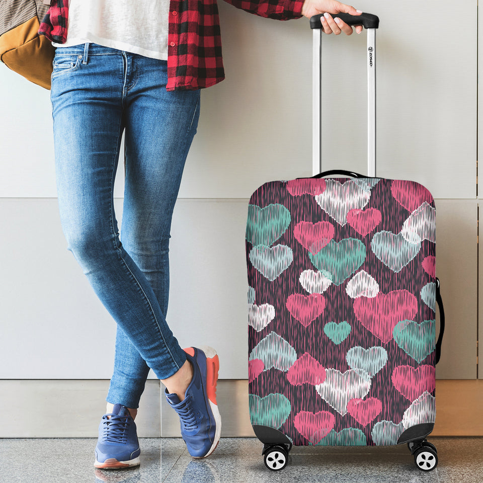 Decorative Heart Pattern Luggage Covers