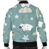 Sheep Sweet Dream Pattern Men Bomber Jacket