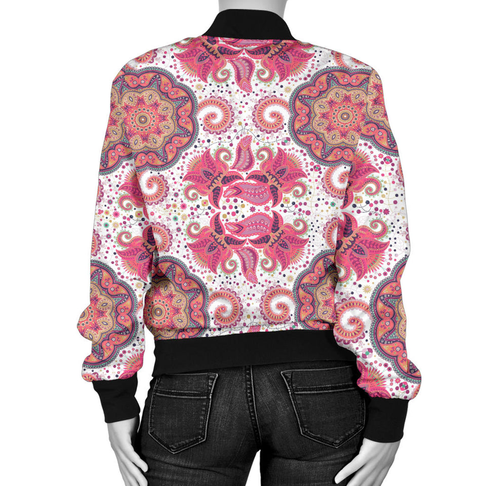 Indian Pattern Women Bomber Jacket