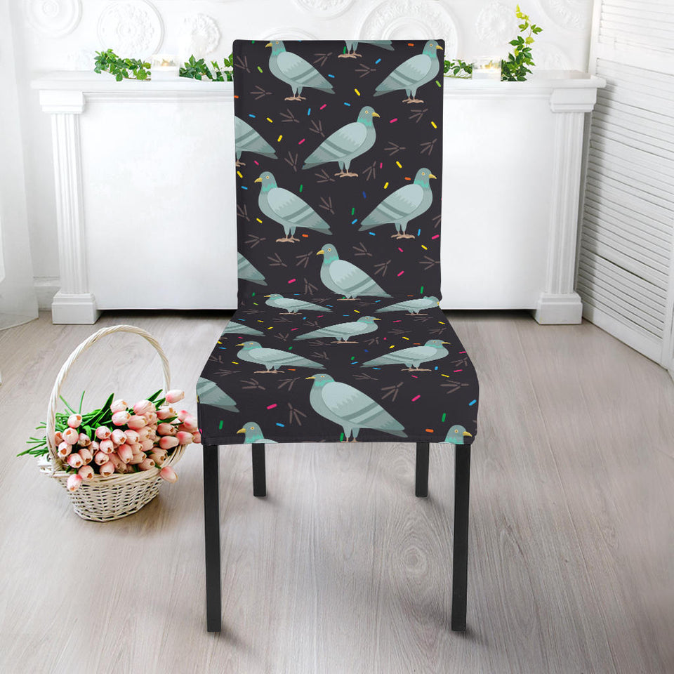 Pigeon Pattern Print Design 01 Dining Chair Slipcover