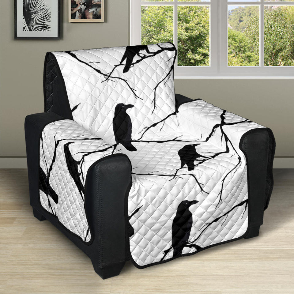 Crow Pattern Background Recliner Cover Protector