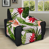 Heliconia Hibiscus Leaves Pattern Recliner Cover Protector