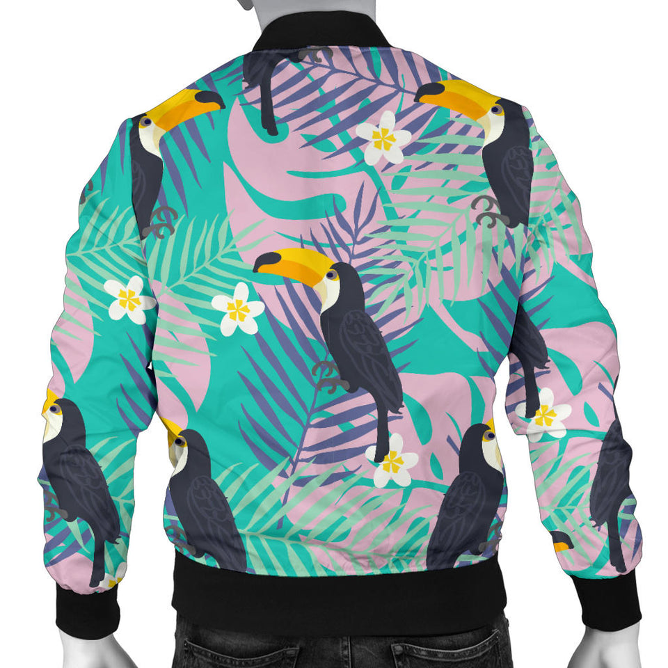 Toucan Pattern Background Men Bomber Jacket