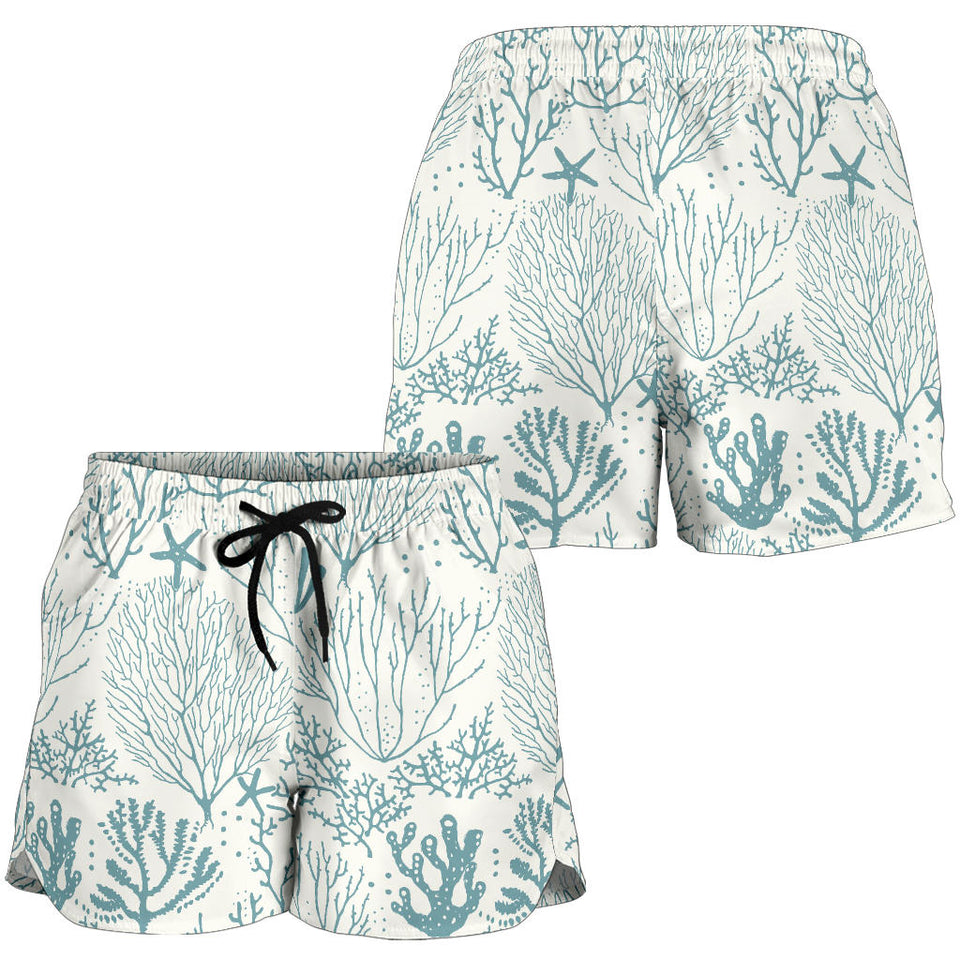 Coral Reef Pattern Print Design 02 Women Shorts