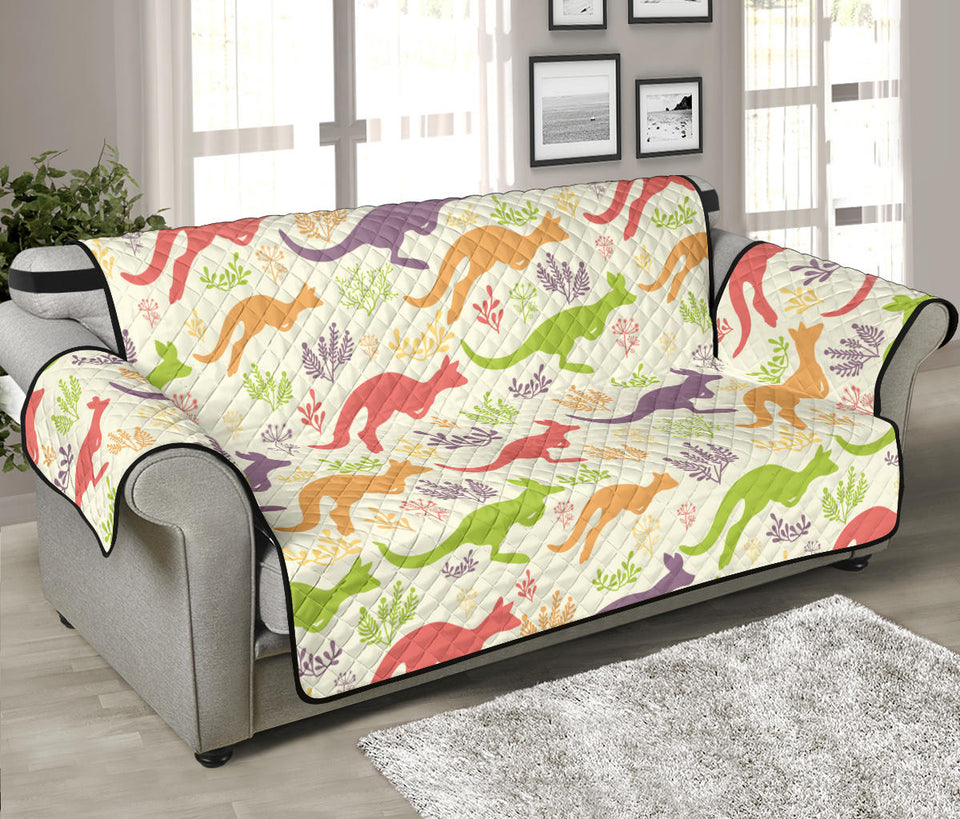 Colorful Kangaroo Pattern Sofa Cover Protector