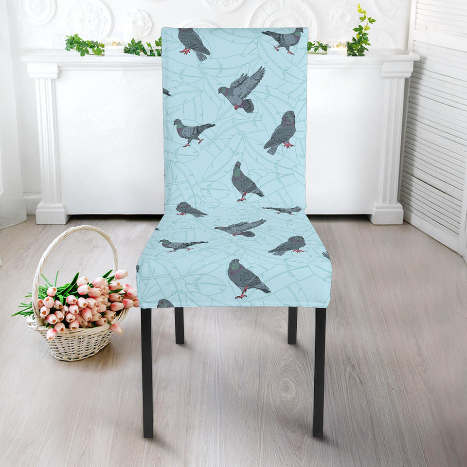 Pigeon Pattern Print Design 02 Dining Chair Slipcover