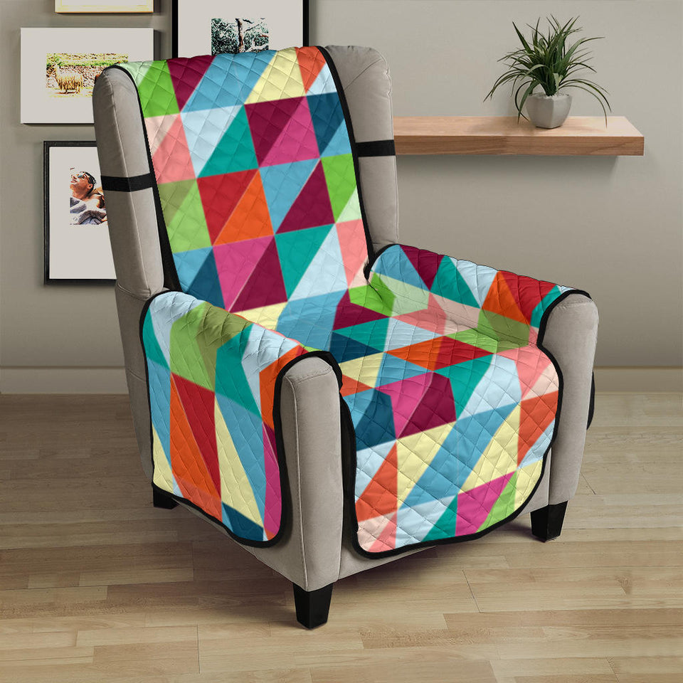 Rainbow Geometric Pattern Chair Cover Protector