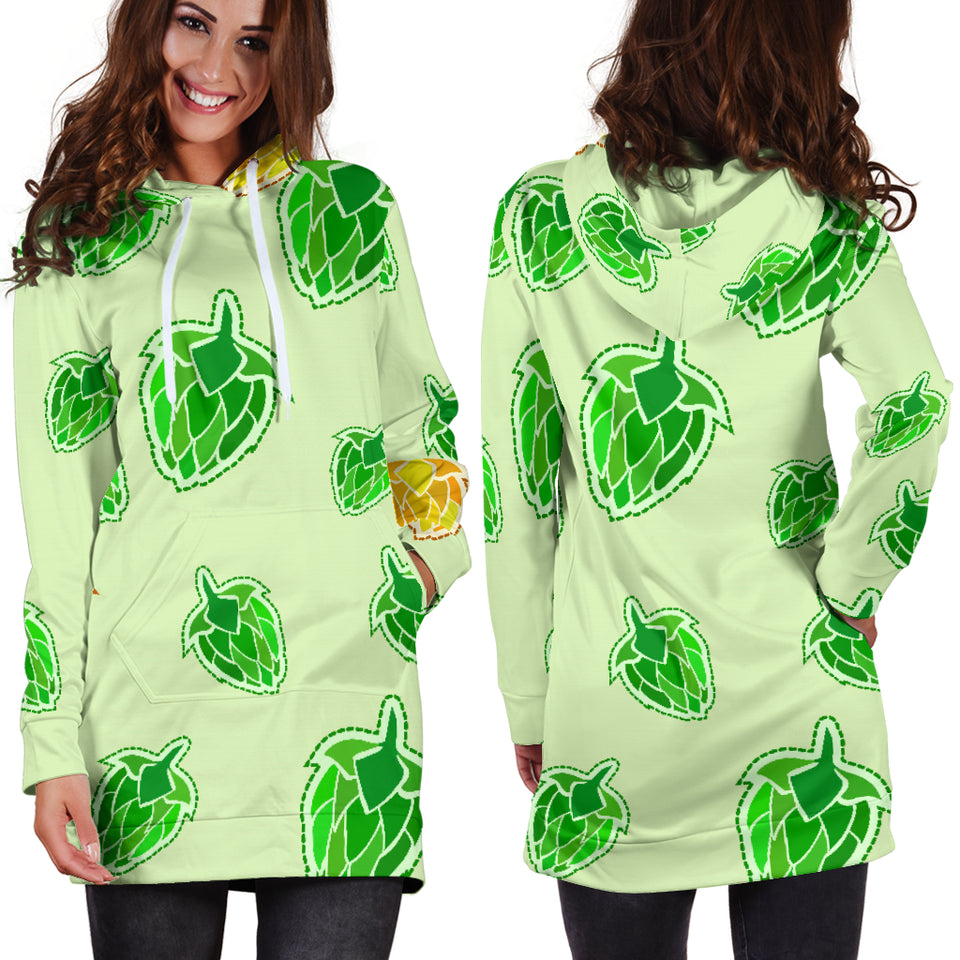 Hop Graphic Decorative Pattern Women Hoodie Dress