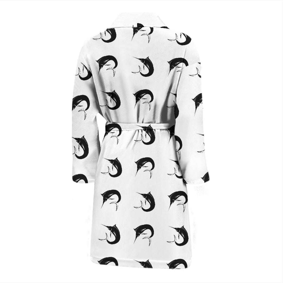 Swordfish Pattern Print Design 01 Men Bathrobe