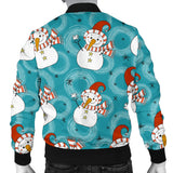 Snowman Chirstmas Pattern Men Bomber Jacket