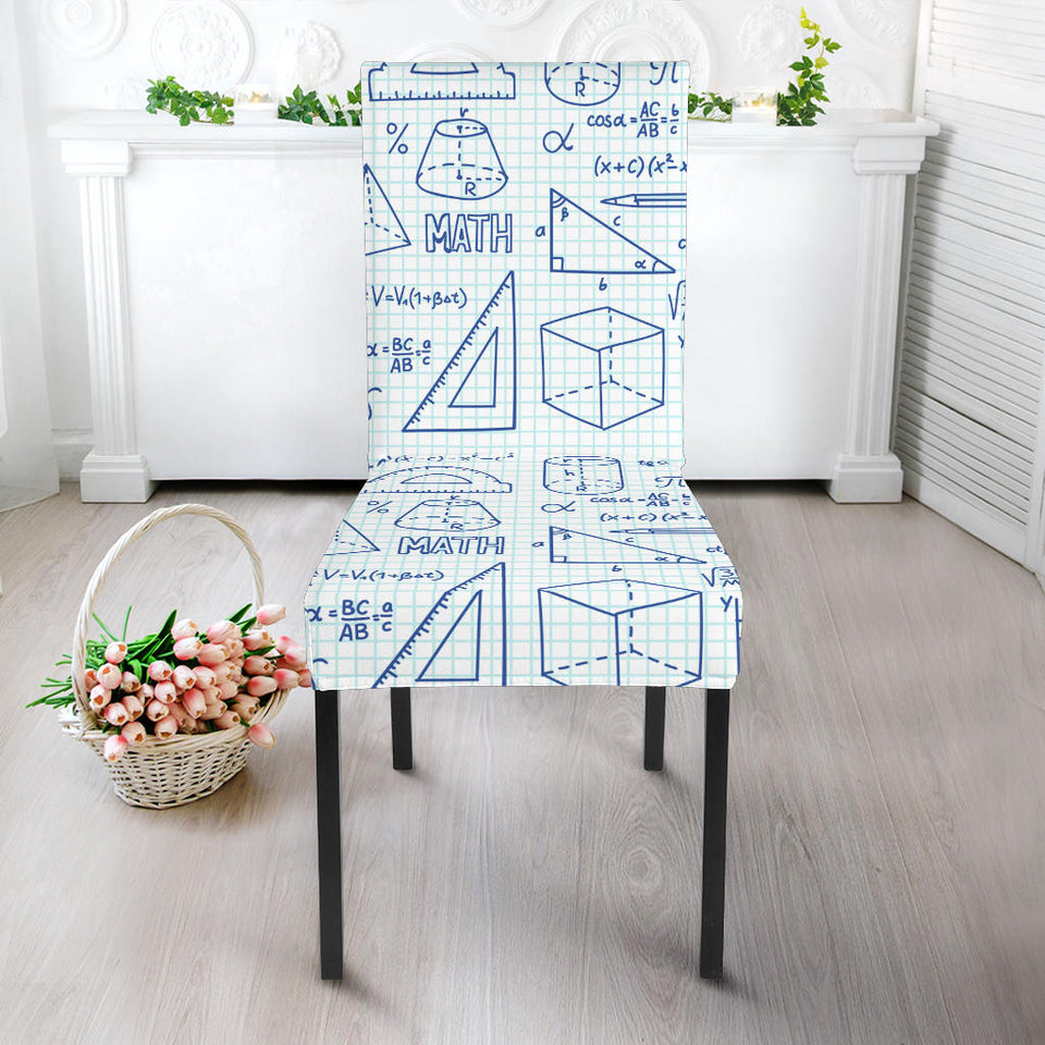 Math Pattern Print Design 03 Dining Chair Slipcover