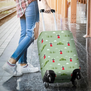 Windmill Green Pattern Luggage Covers