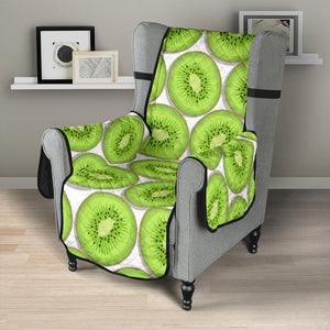 Sliced Kiwi Pattern Background Chair Cover Protector