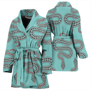 Snake Tribal Pattern Women Bathrobe