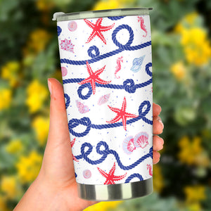 Starfish Shell Rope Pattern Tumbler