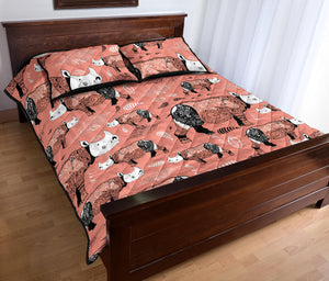 Rhino Tribal Pattern Quilt Bed Set