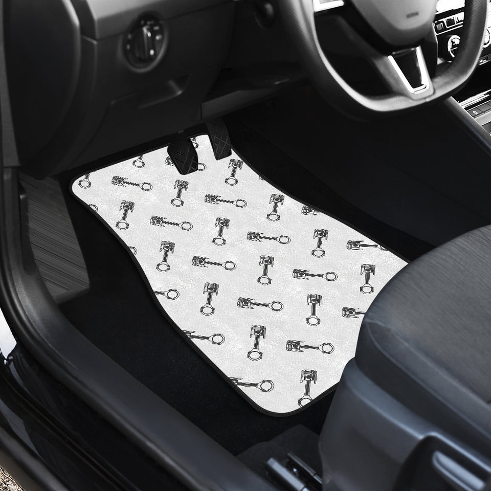 Engine Piston Pattern Print Design 02 Front and Back Car Mats