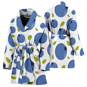 Blueberry Pattern Women Bathrobe