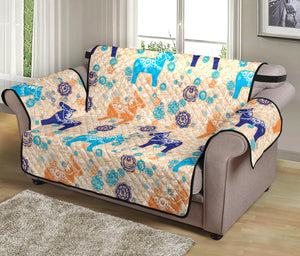 Cute Horse Pattern Loveseat Couch Cover Protector