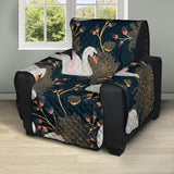 Swan Pattern Recliner Cover Protector