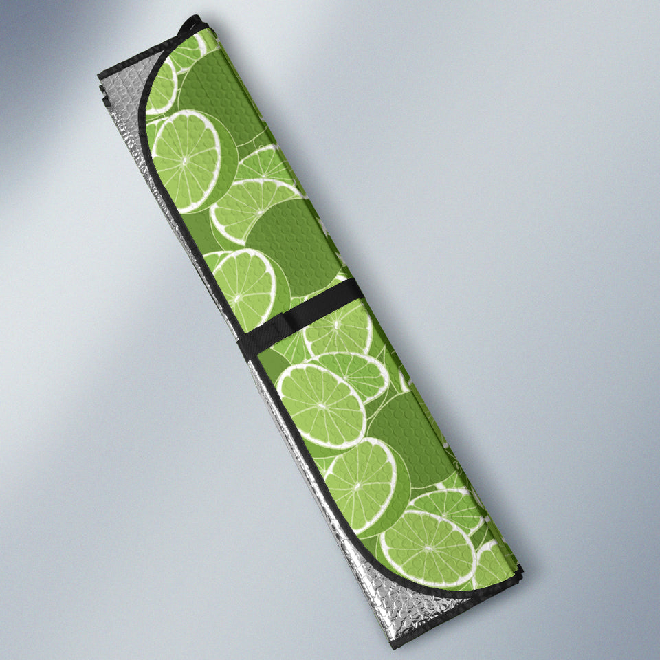 Lime Pattern Background Car Sun Shade